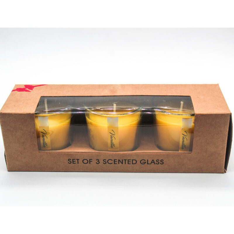 Glass candle set